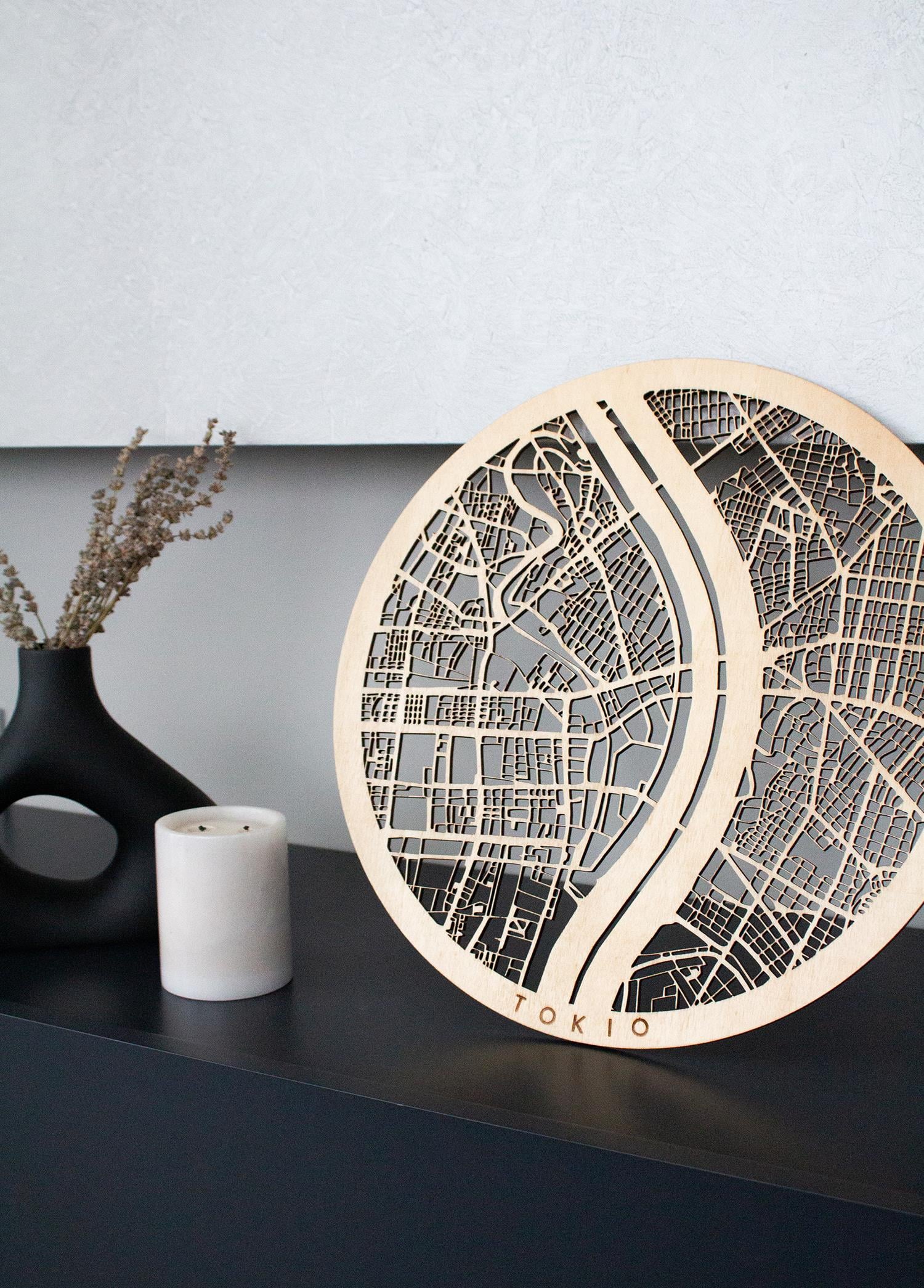 Tokio Wooden City Map