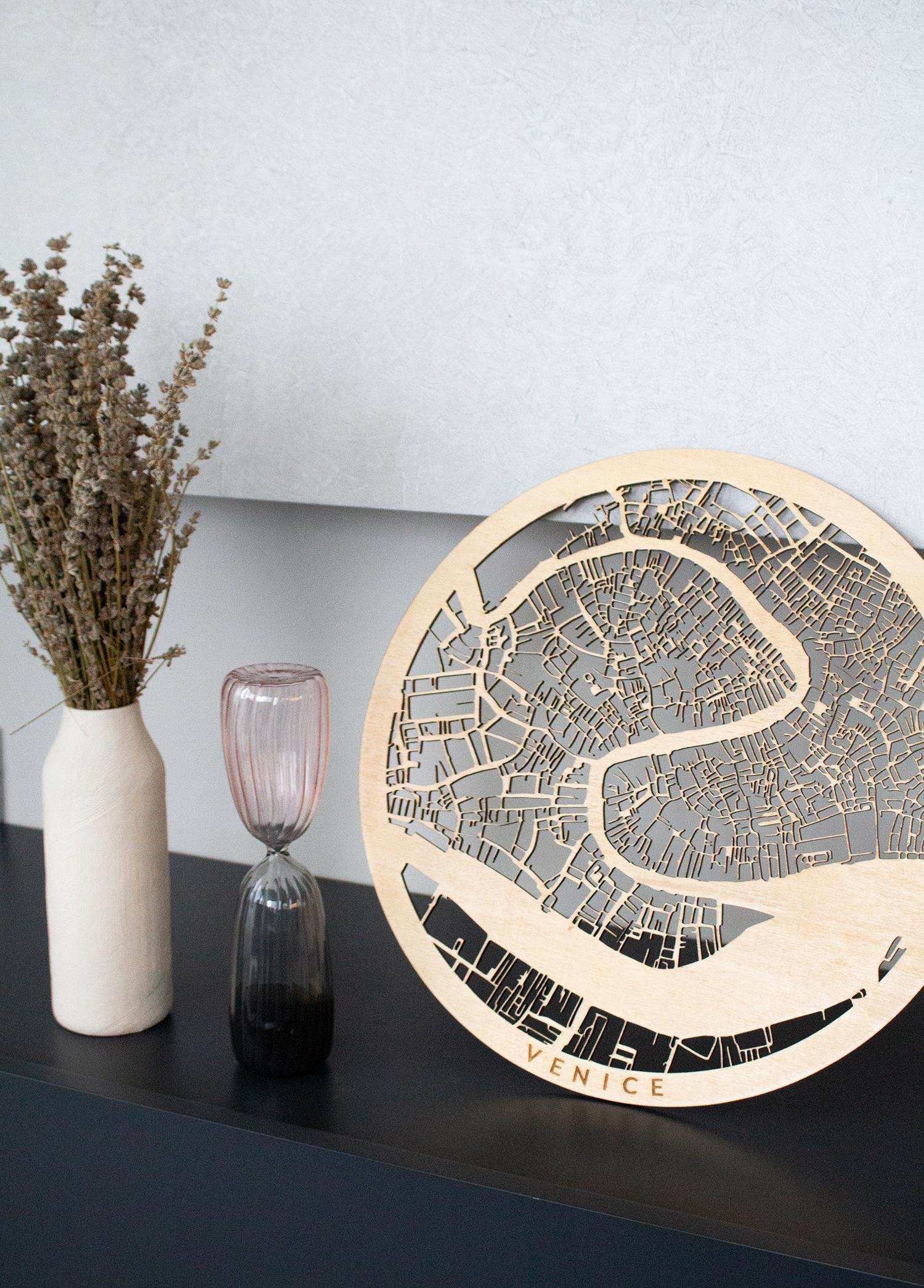 Venice Wooden City Map