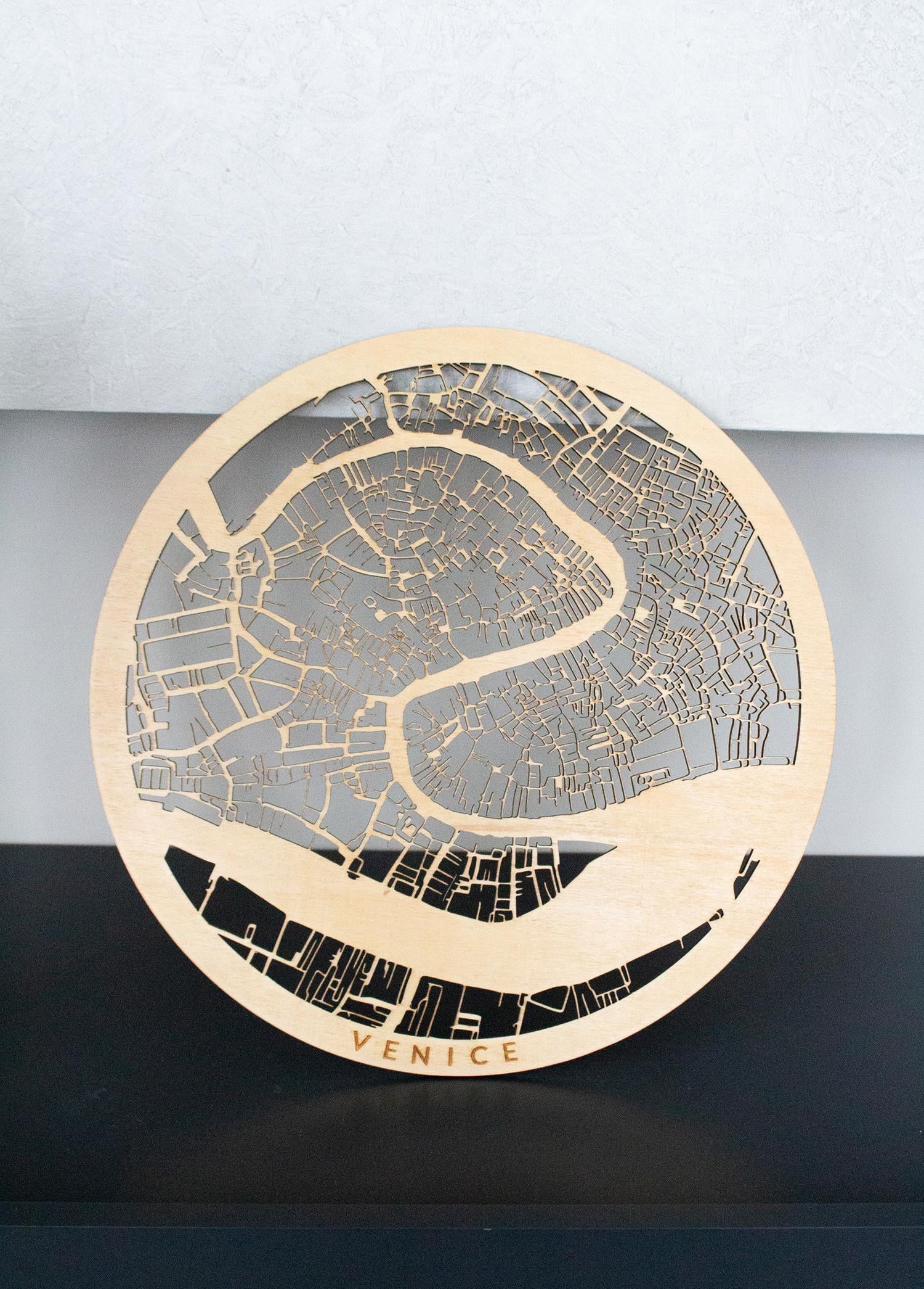 Venice Wooden City Map