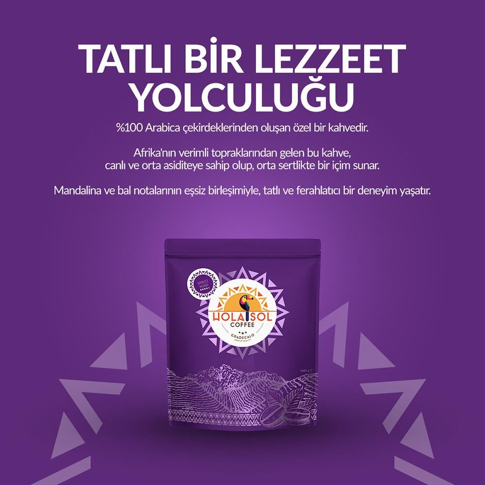 Hola Sol Dolce Nero Çekirdek Kahve 1000 Gr