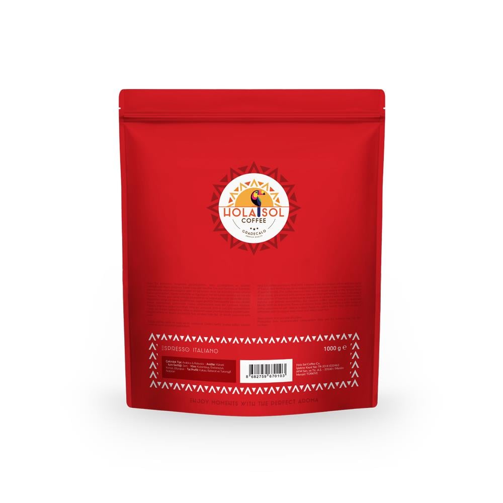Hola Sol Espresso Italiano Çekirdek Kahve 1000 Gr