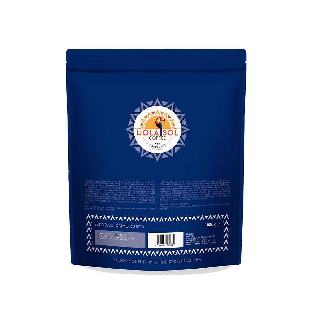 Hola Sol Espresso Primo Gusto Çekirdek Kahve 1000 Gr