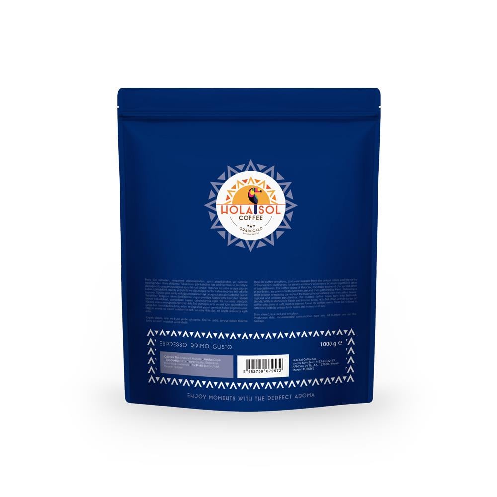 Hola Sol Espresso Primo Gusto Çekirdek Kahve 1000 Gr