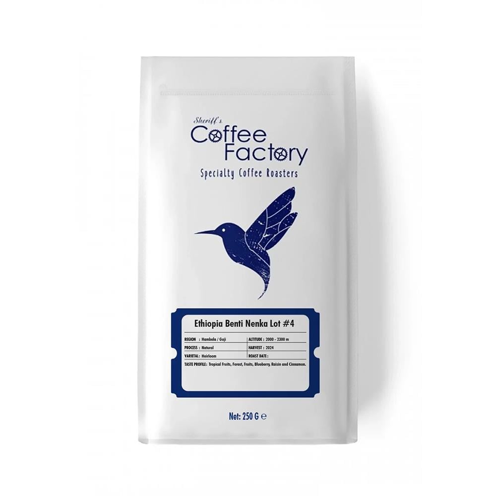 Kahve Fabrikası Ethiopia Benti Nenka Lot #4 Çekirdek Kahve 250 Gr