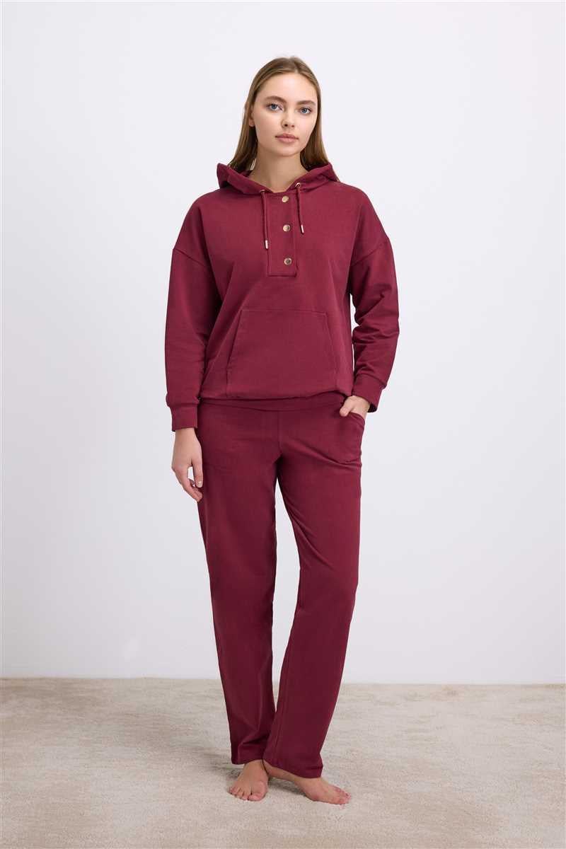 Kadın Uzun Kol Sweatshirt ve Pantolon Takım ( 11604 )