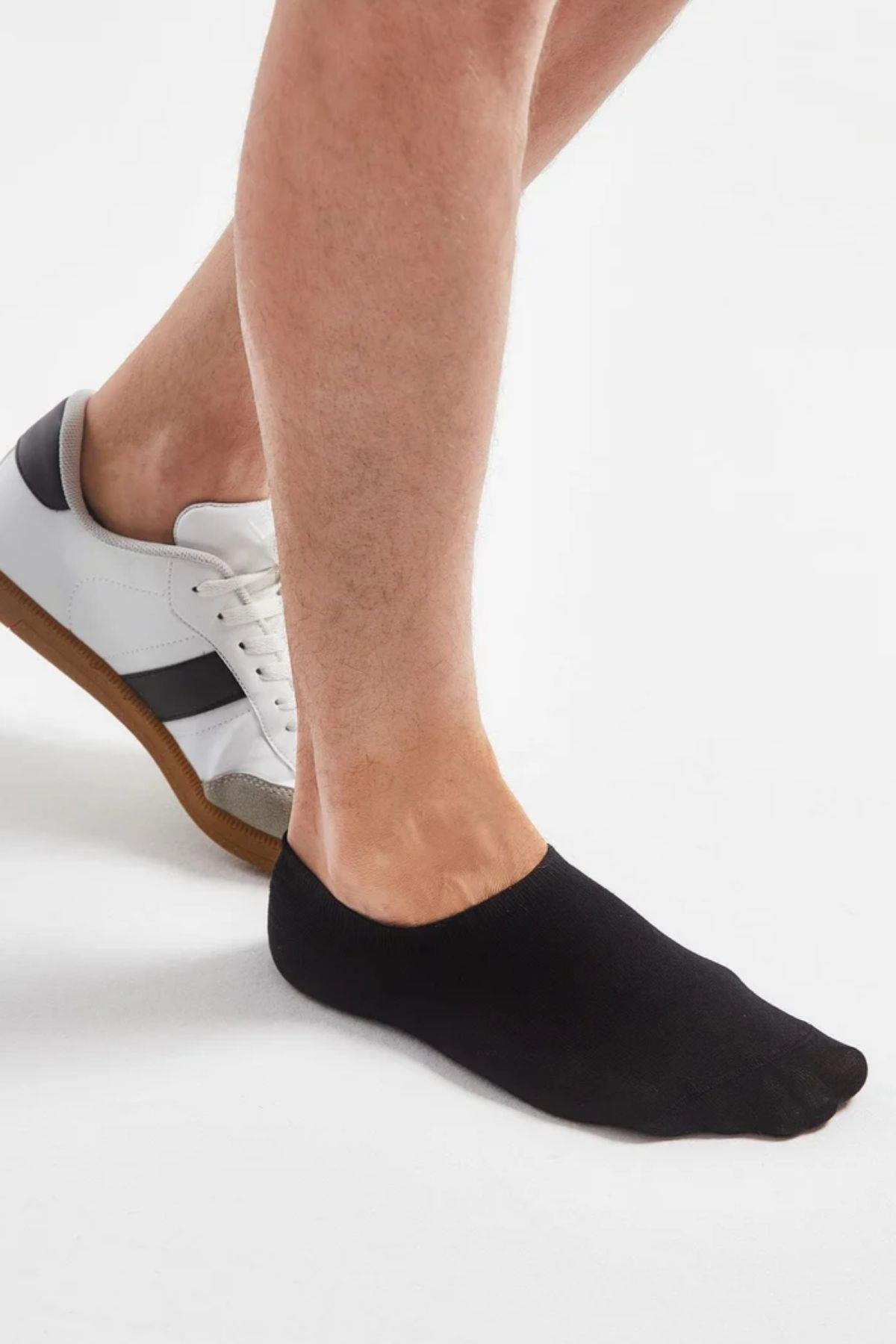 Siyah 3 Çift Premium Bambu Sneaker Çorap