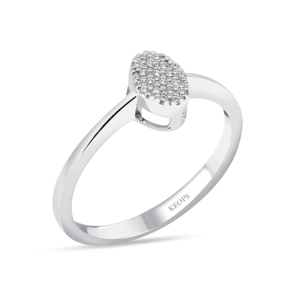 0.10 Karat Oval Pırlanta Coronet Yüzük