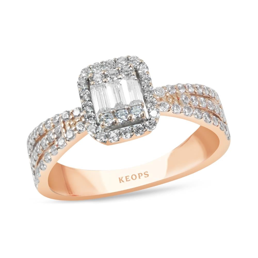 0.70 Karat Baget Pırlanta Yüzük