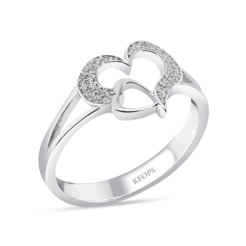 0.16 Karat Pırlanta Çift Klap Yüzük