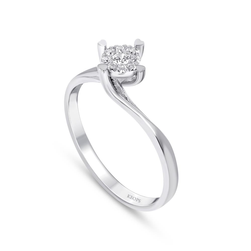 0.08 Karat Fantezi Pırlanta Yüzük