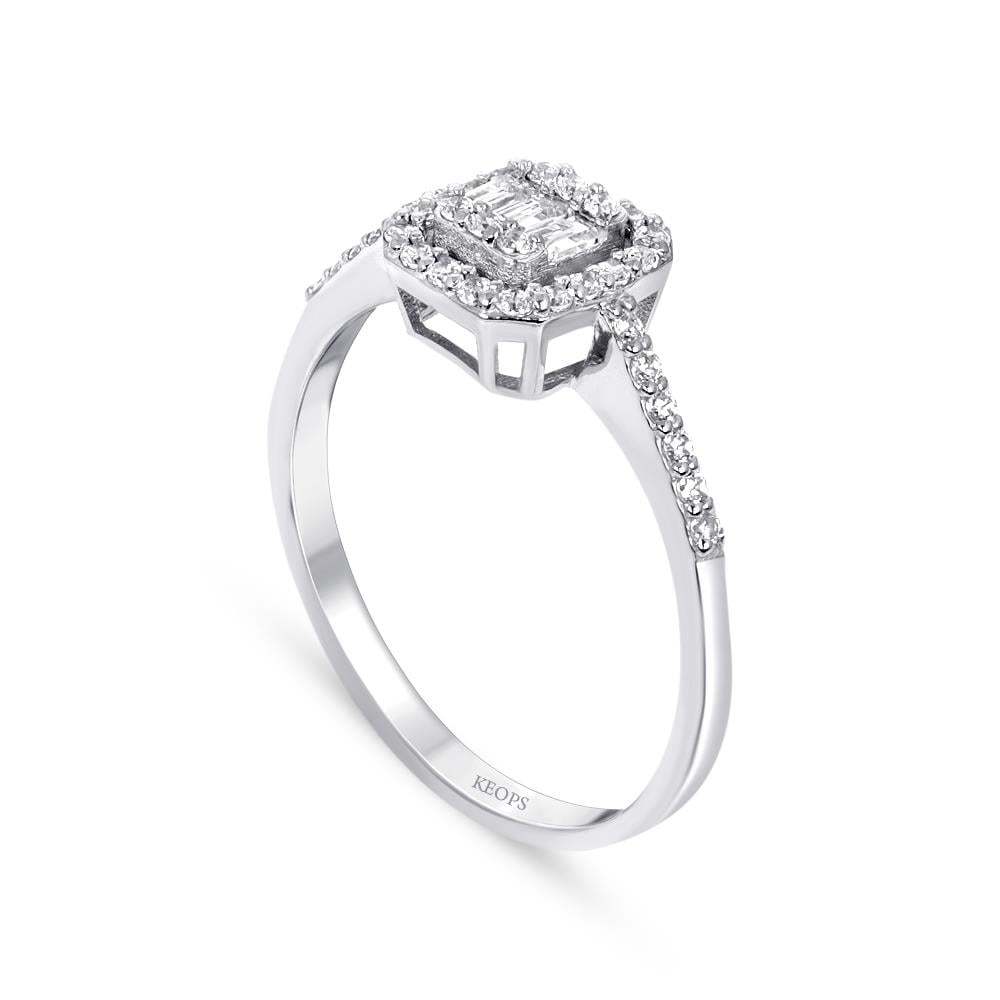 0.30 Karat Baget Pırlanta Yüzük