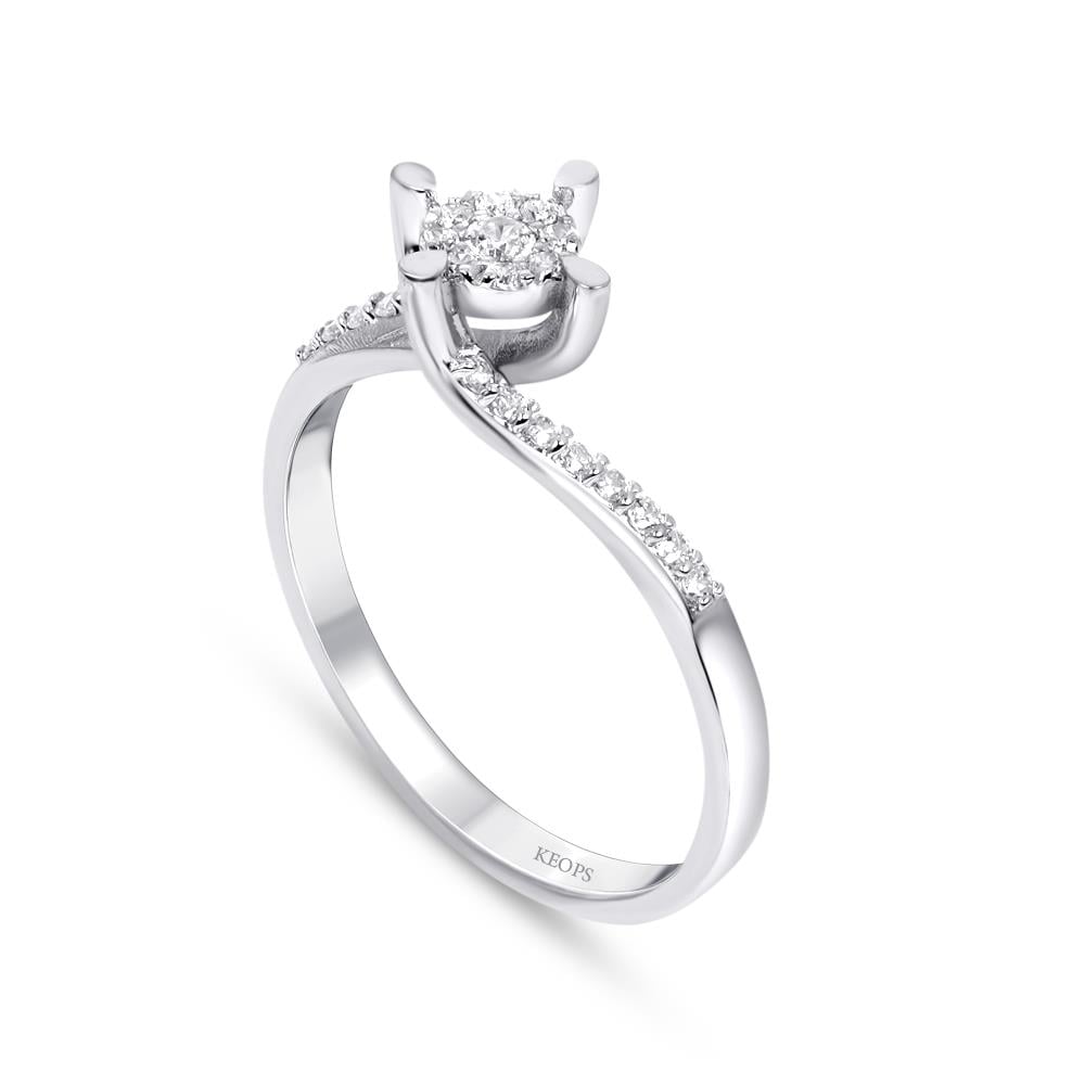 0.16 Karat Fantezi Pırlanta Yüzük