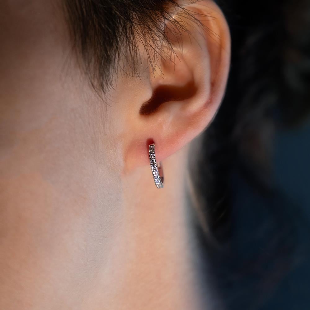 0.34 Karat  Pırlanta Halka Küpe