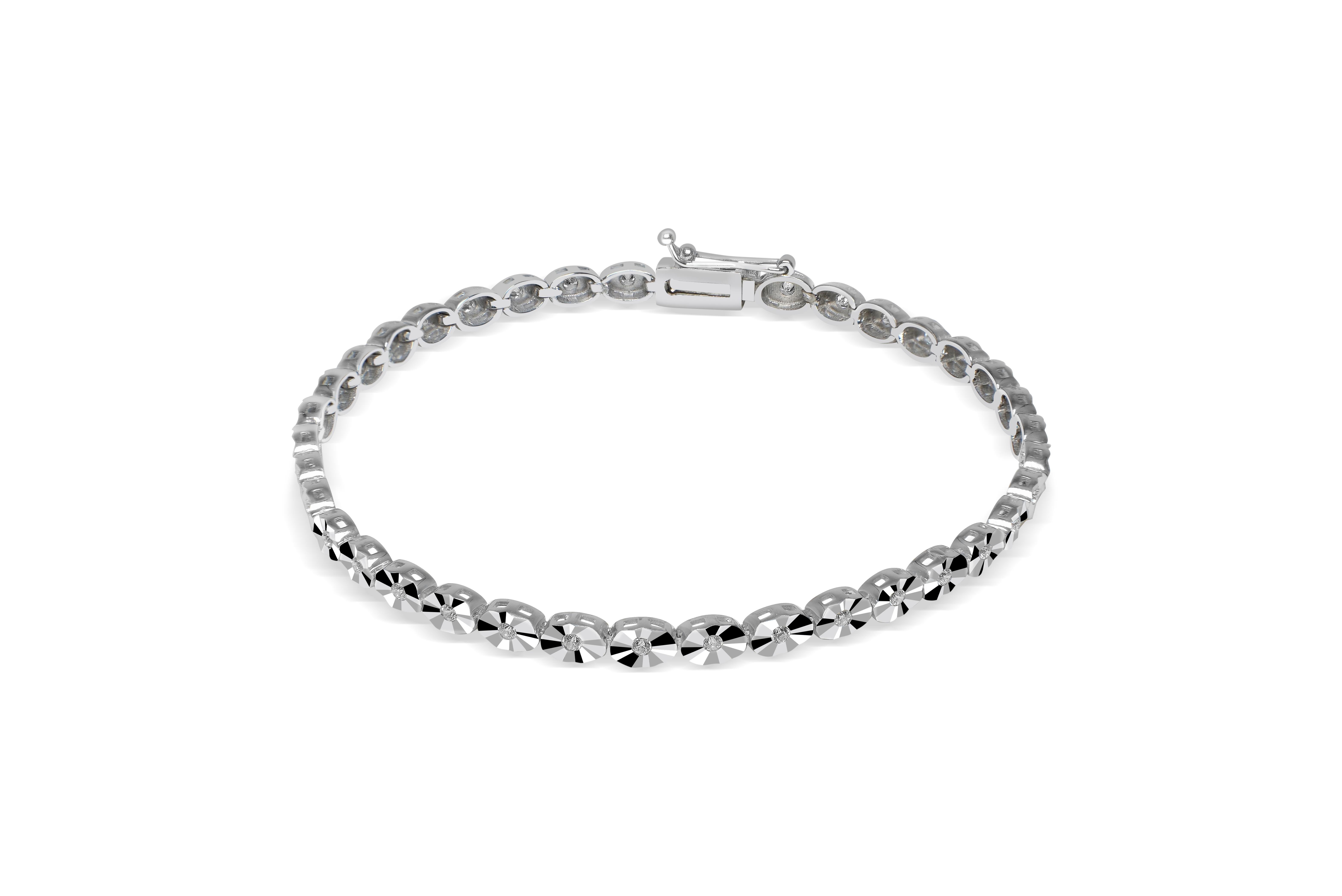 0.18 Karat Pırlanta Oval Suyolu Bileklik