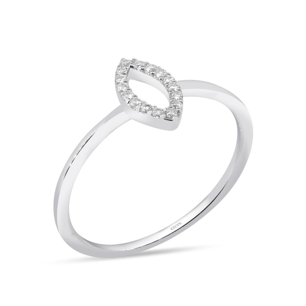 0.10 Karat Pırlanta Markiz Coronet Yüzük