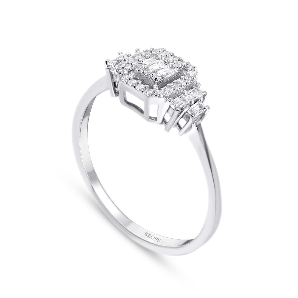 0.28 Karat Baget Pırlanta Yüzük