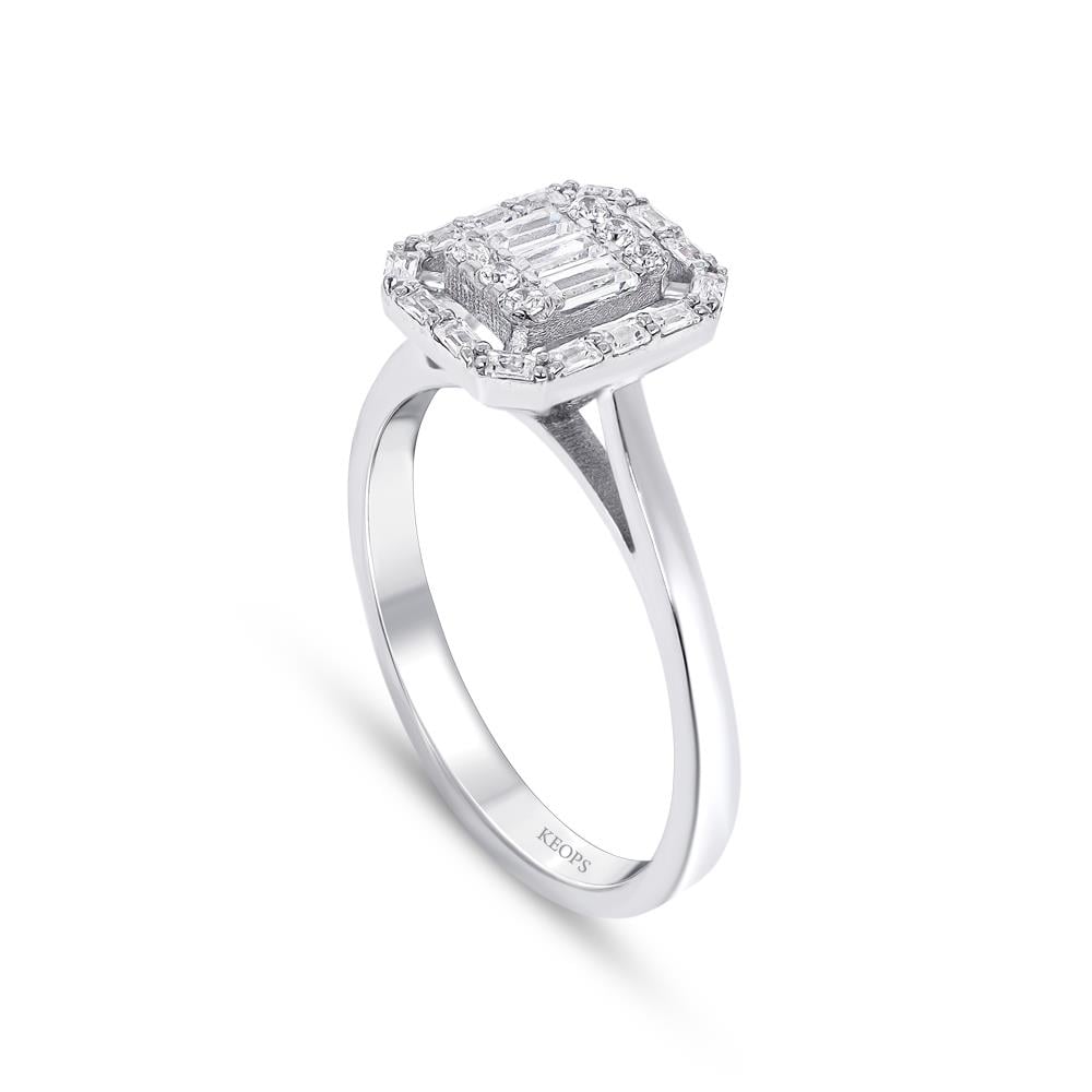 0.42 Karat Baget Pırlanta Yüzük