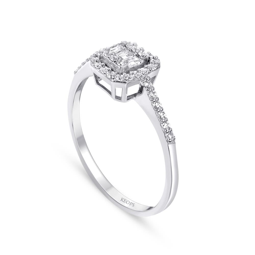 0.39 Karat Baget Pırlanta Yüzük