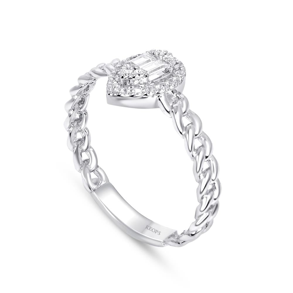 0.19 Karat Baget Pırlanta Yüzük