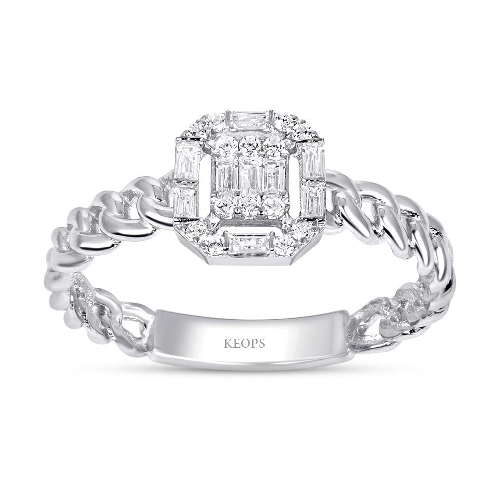 0.25 Karat Baget Pırlanta Yüzük