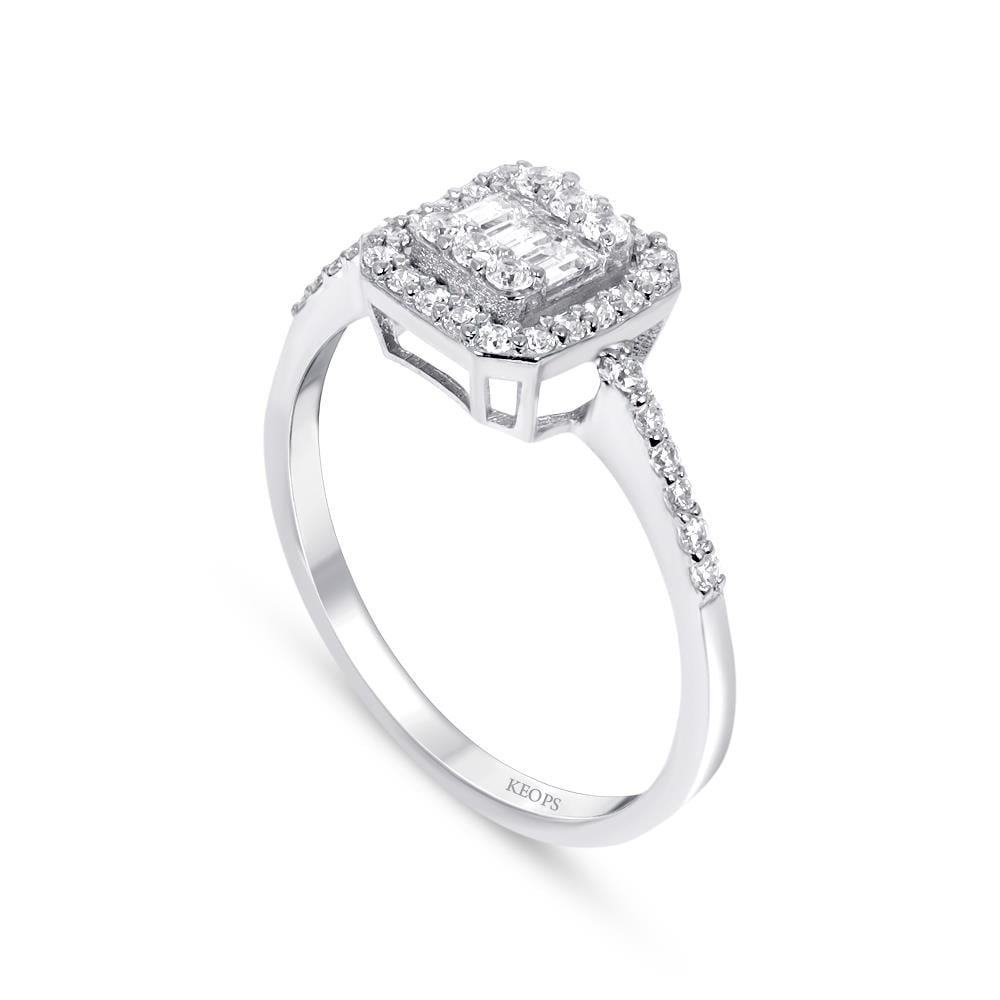 0.29 Karat Baget Pırlanta Yüzük