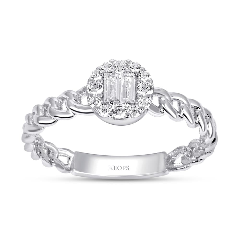 0.12 Karat Baget Pırlanta Yüzük