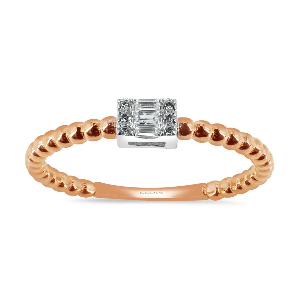 0.10 Karat Baget Pırlanta Trend Yüzük