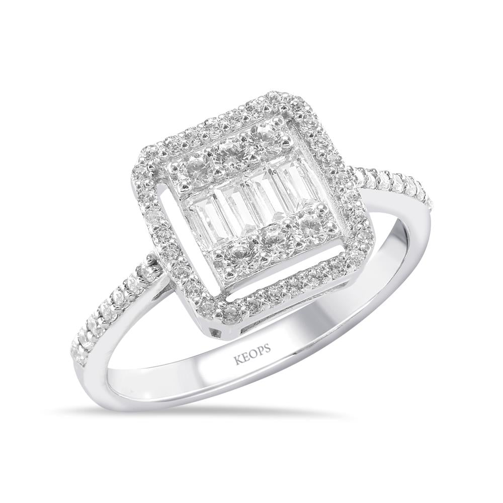 0.67 Karat Baget Pırlanta Yüzük