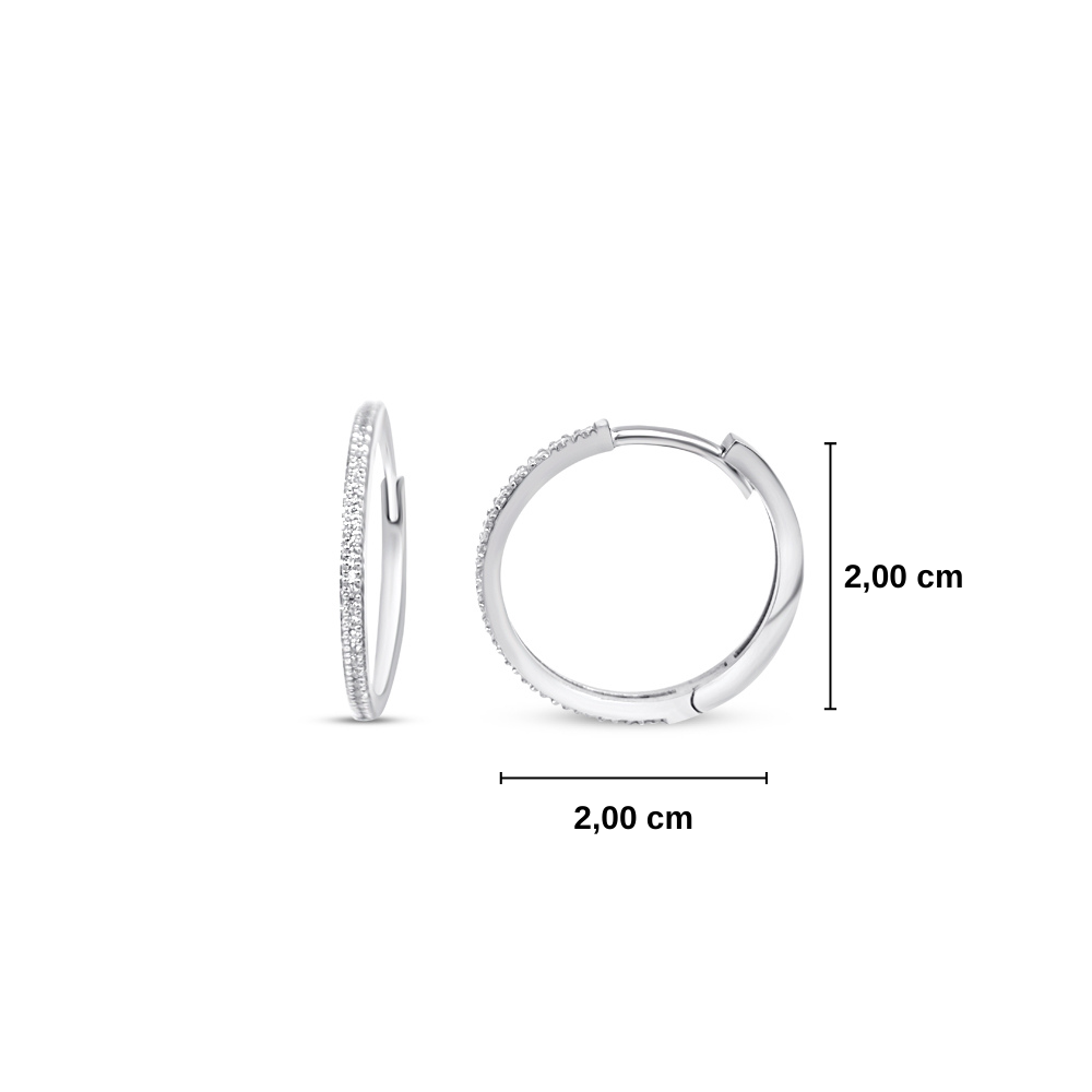 0.45 Karat  Pırlanta Halka Küpe