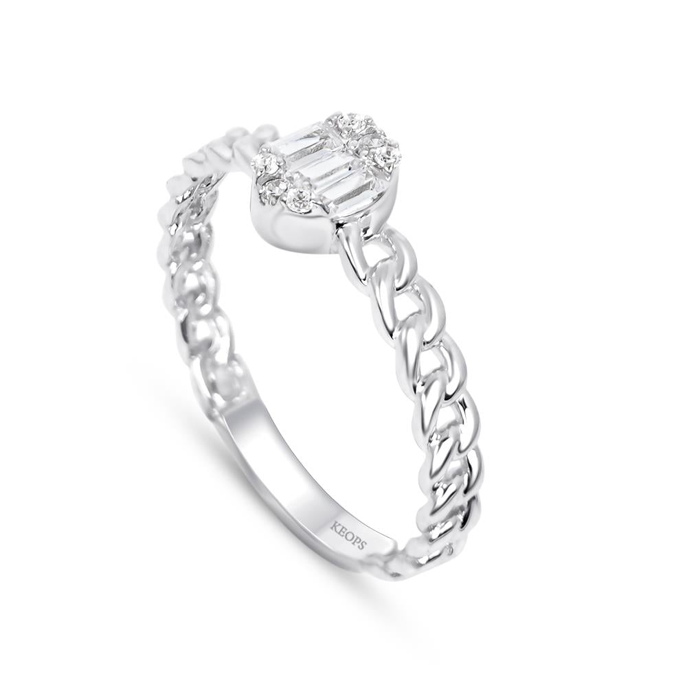 0.16 Karat Baget Pırlanta Yüzük