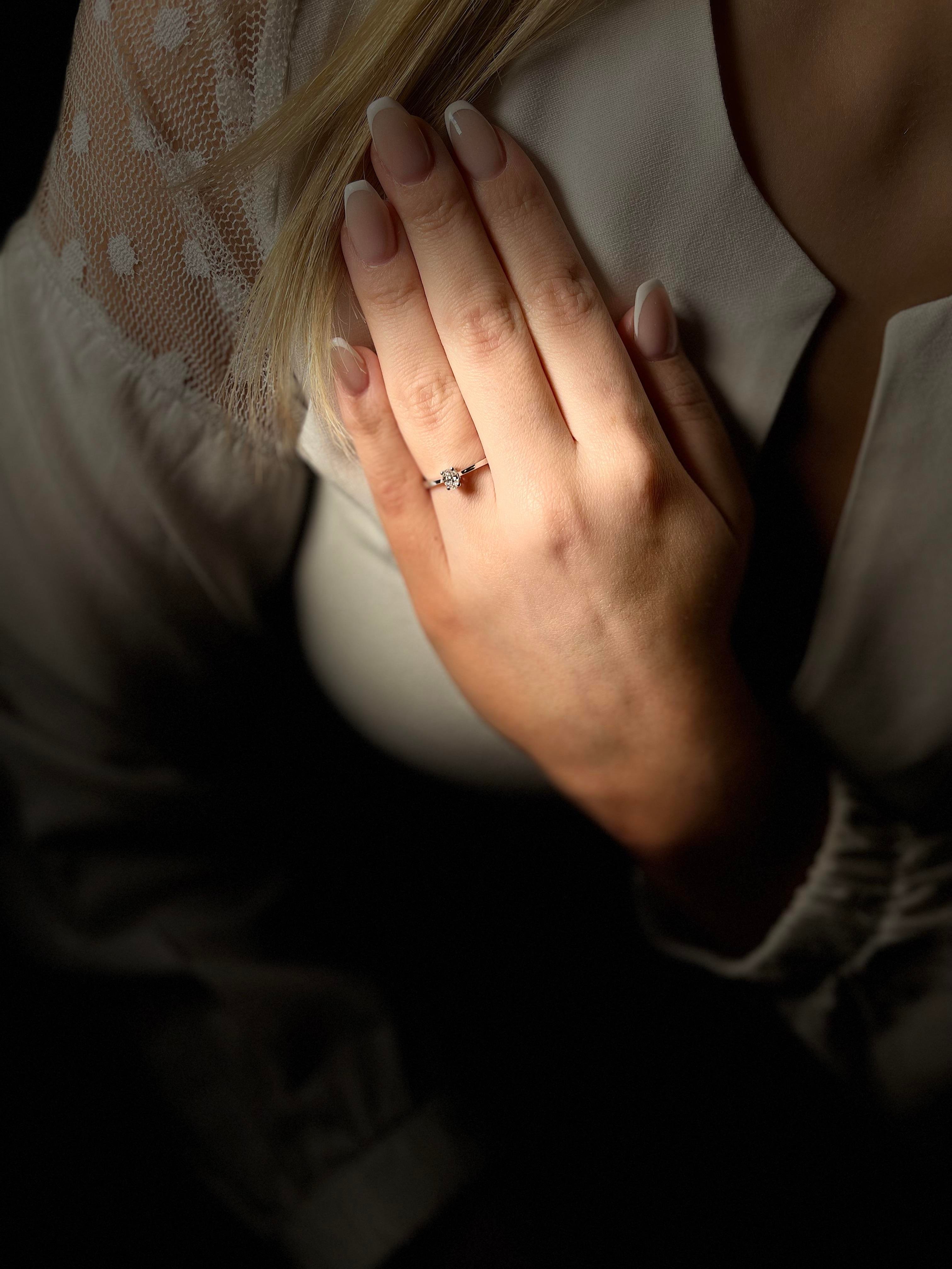 0,29 Oval Kesim Pırlanta Tektaş Yüzük 