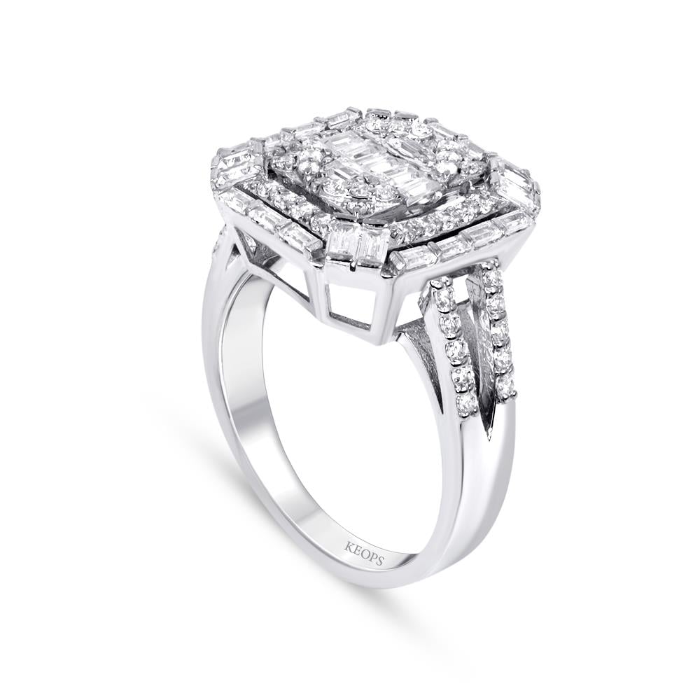 1.02 Karat Baget Pırlanta Yüzük