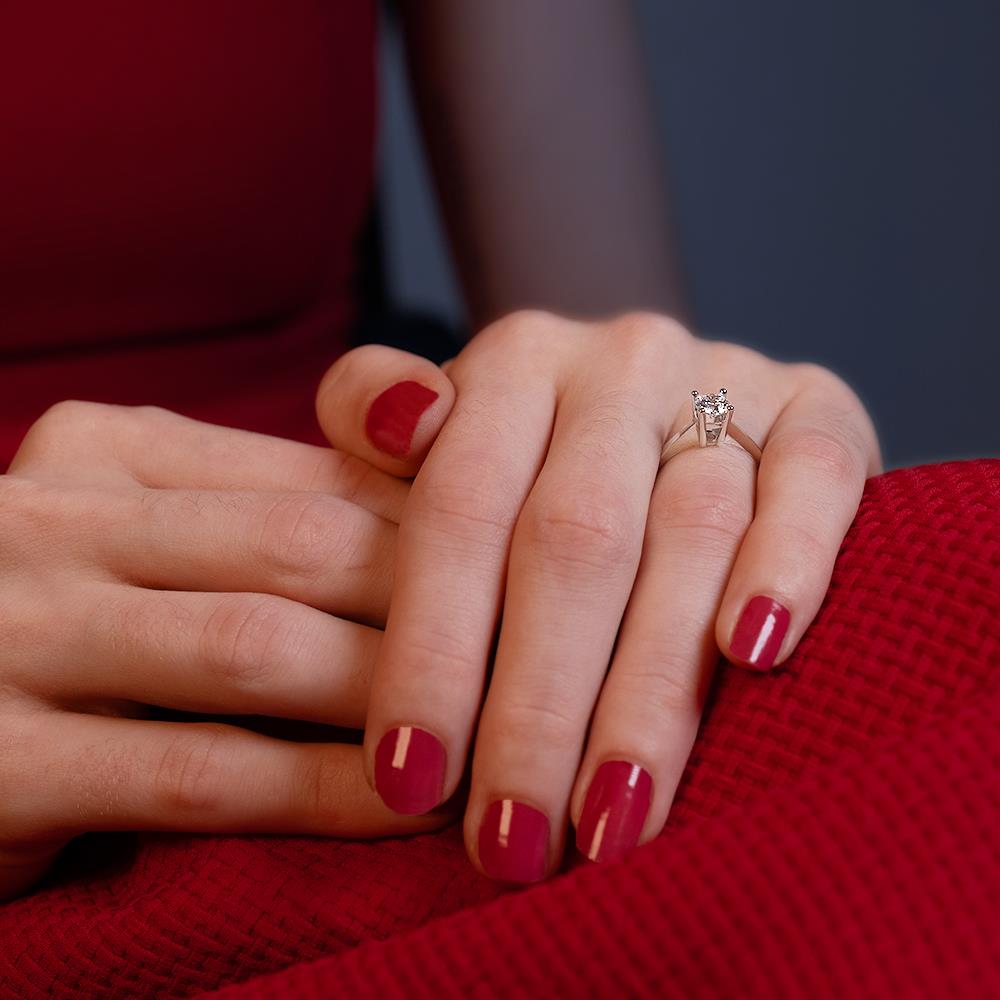 D Renk 0.50 Karat Pırlanta Tektaş Yüzük