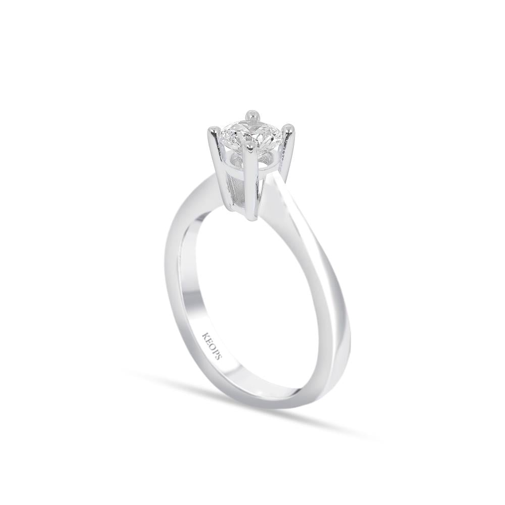 D Renk 0.50 Karat Pırlanta Tektaş Yüzük - HRD Sertifikası