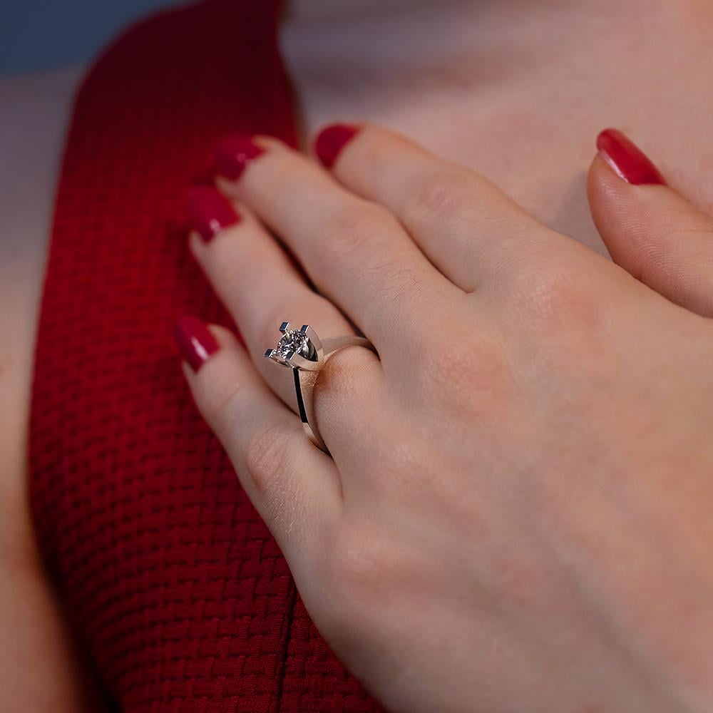 D Renk 0.50 Karat Pırlanta Tektaş Yüzük