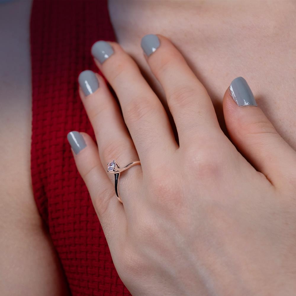 D Renk 0.30 Karat Pırlanta Tektaş Yüzük - HRD Sertifikalı