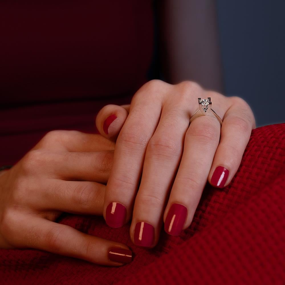 D Renk 0.50 Karat Pırlanta Tektaş Yüzük