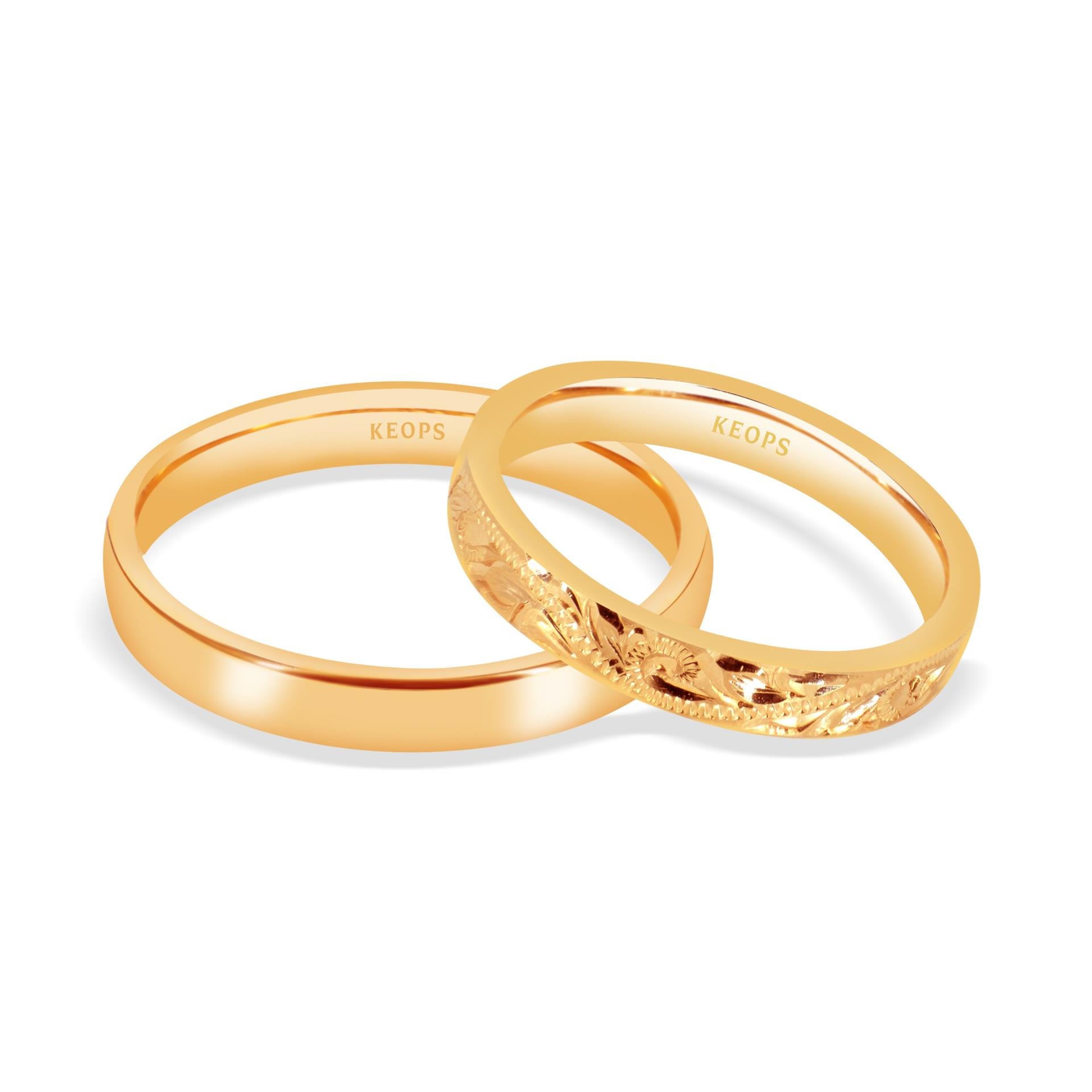 Daisy Vintage Altın Alyans Erkek Modeli