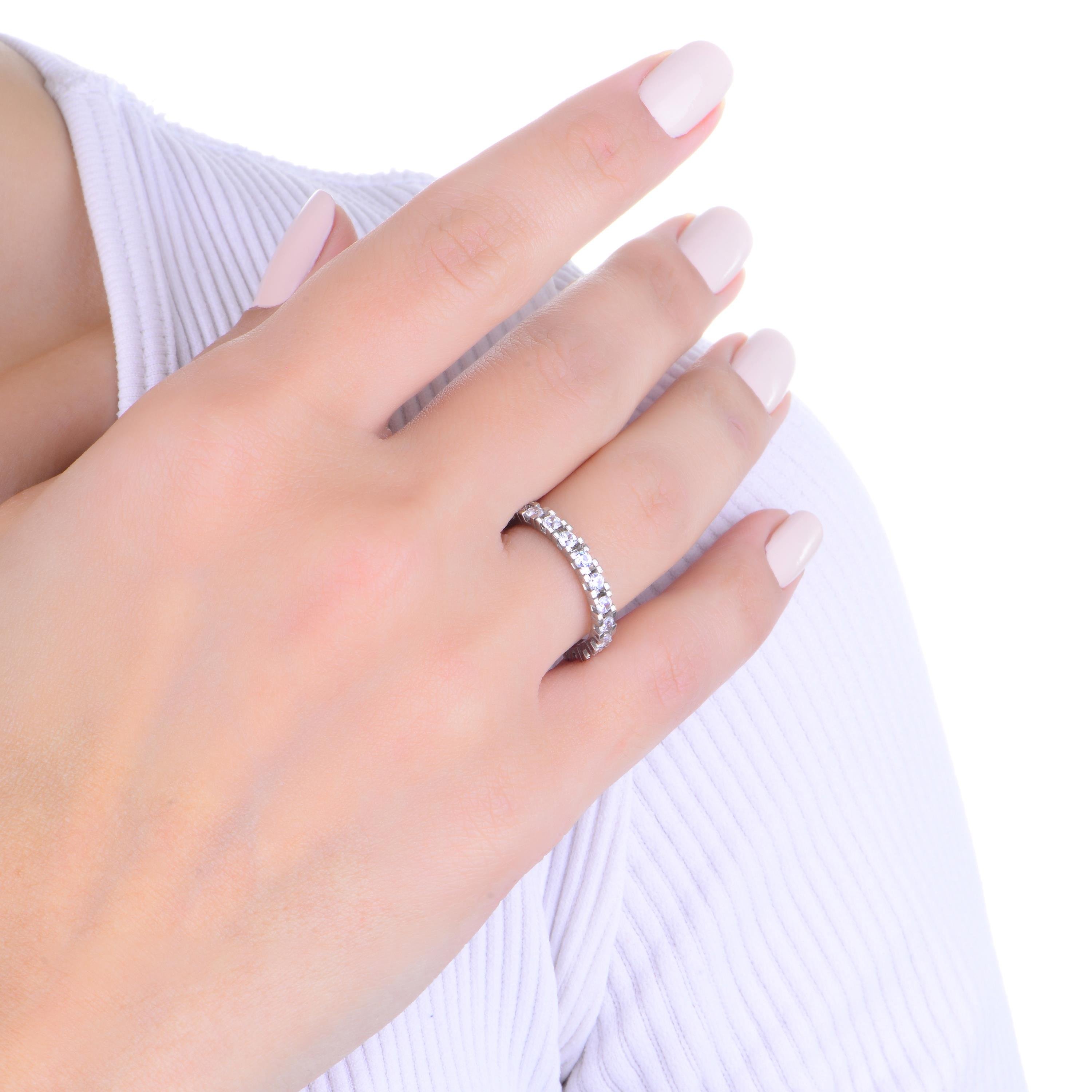 E Renk 0.90 Karat Pırlanta Tamtur Kare Yüzük - IDL Sertifikalı