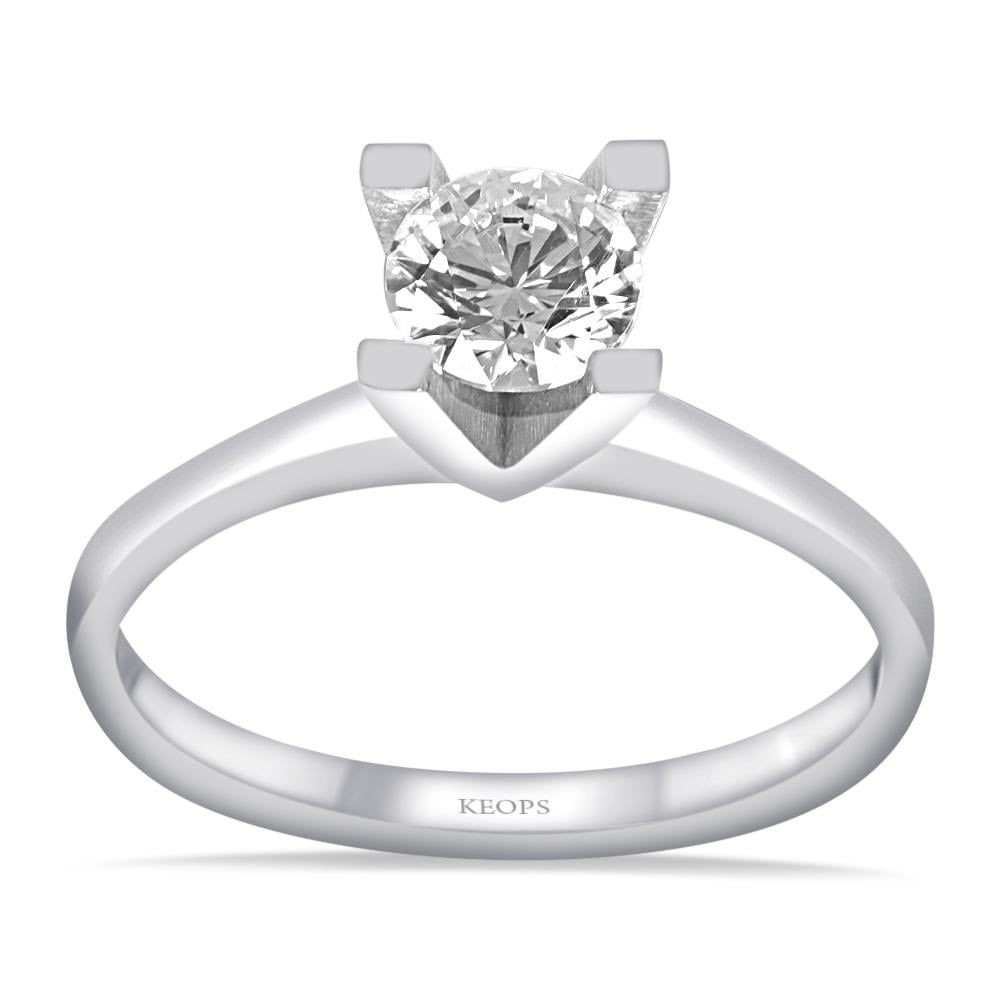 E Renk 0.50 Karat Pırlanta Tektaş Yüzük