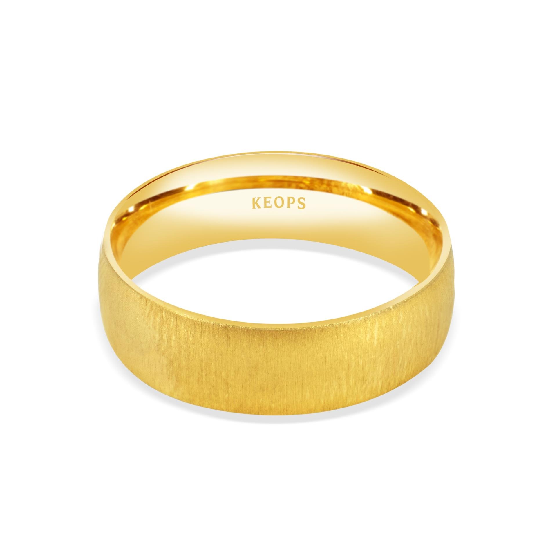 Erkek Yan Mat Klasik Bombeli Model Alyans