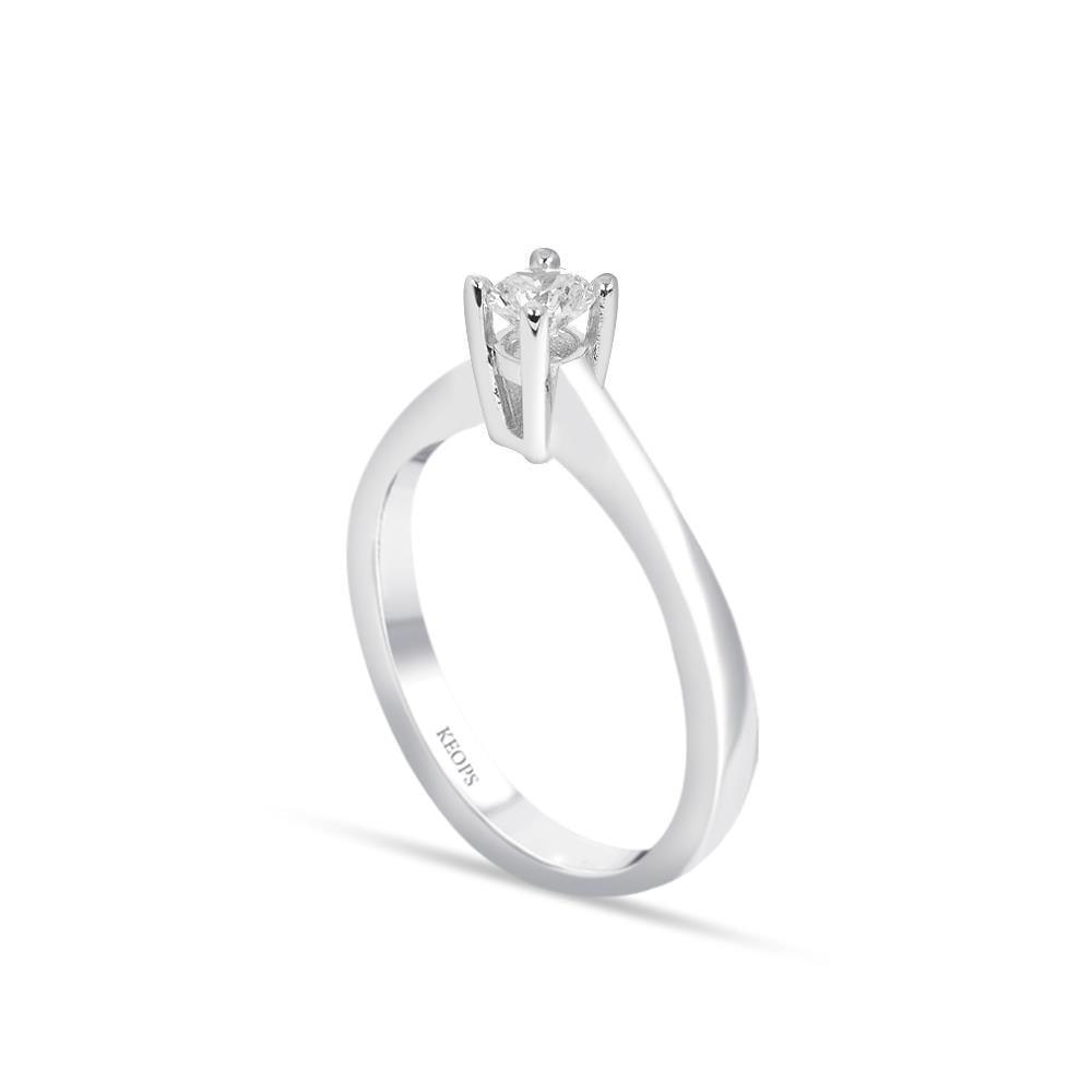 F Renk 0.20 Karat Pırlanta Tektaş Yüzük