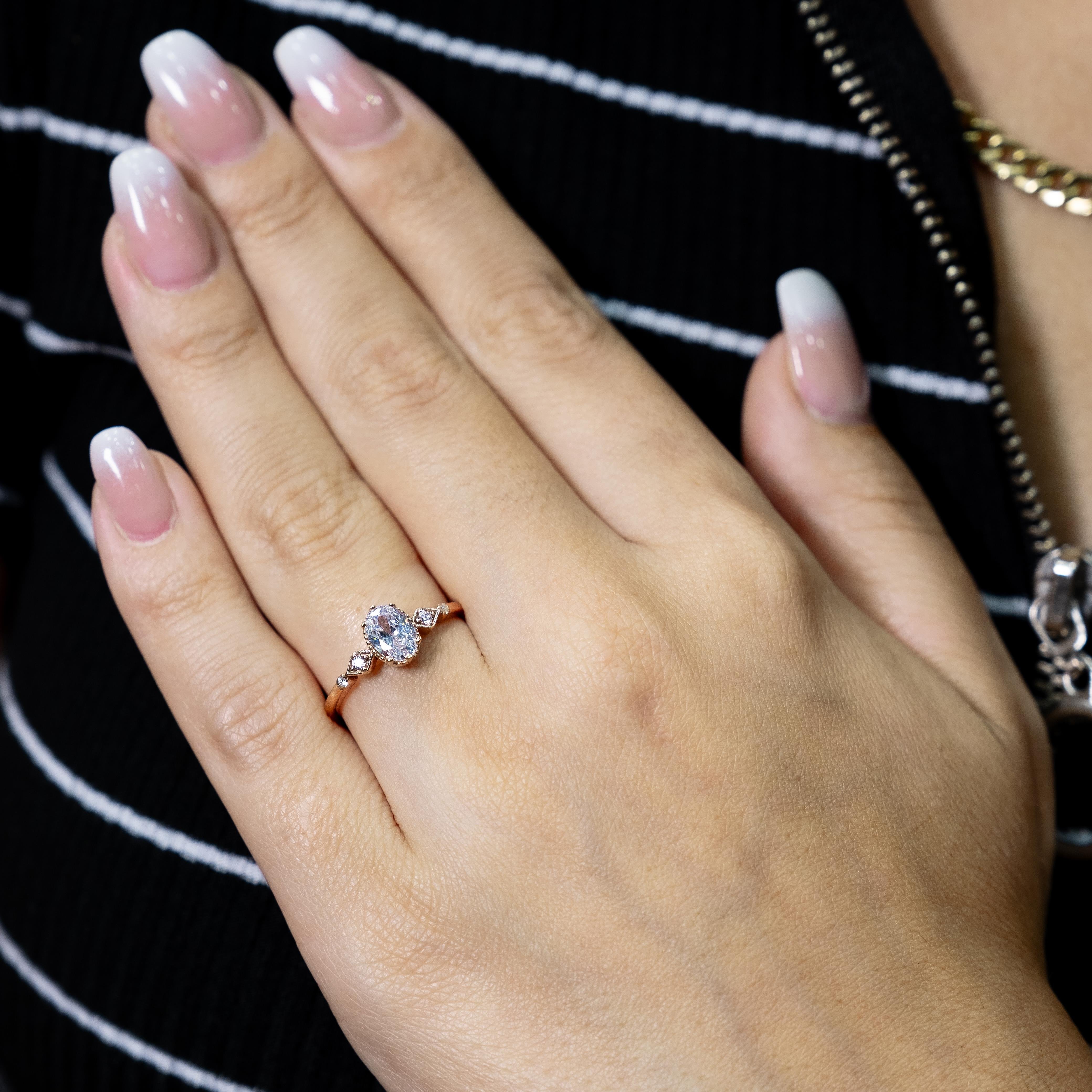 F Renk 0.77 Karat Vintage Tektaş Yüzük