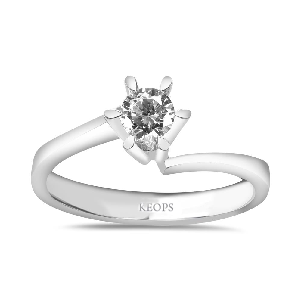 F Renk 0,30 Karat Pırlanta Tektaş Yüzük