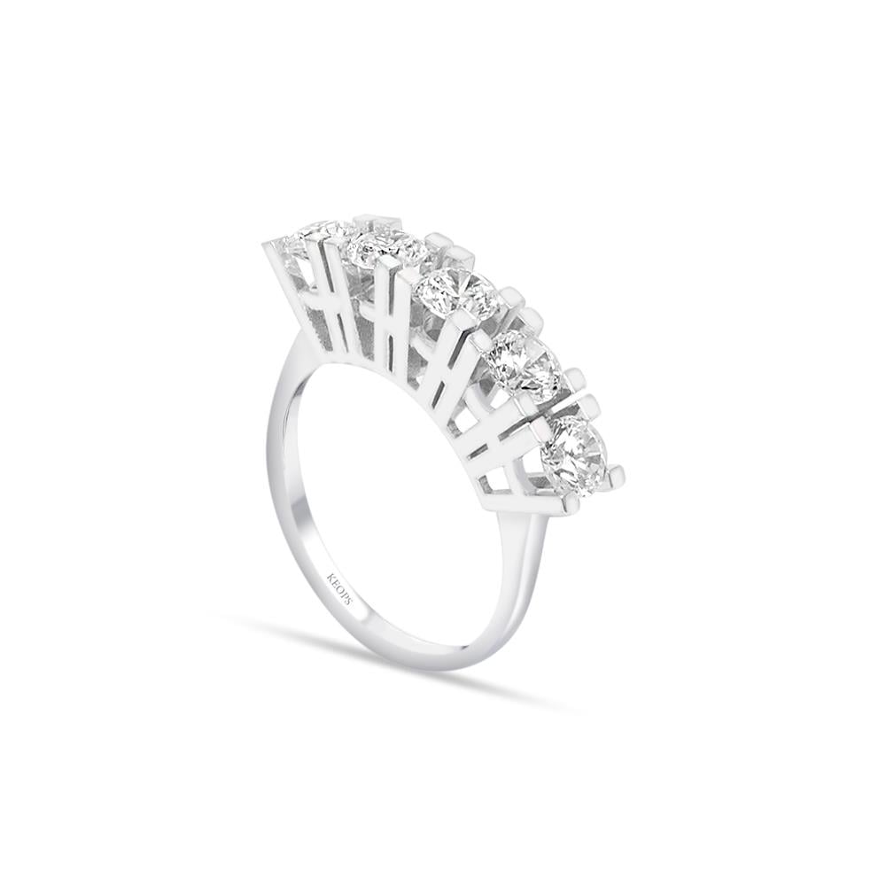 F Renk 1.35 Karat Pırlanta Beştaş Yüzük