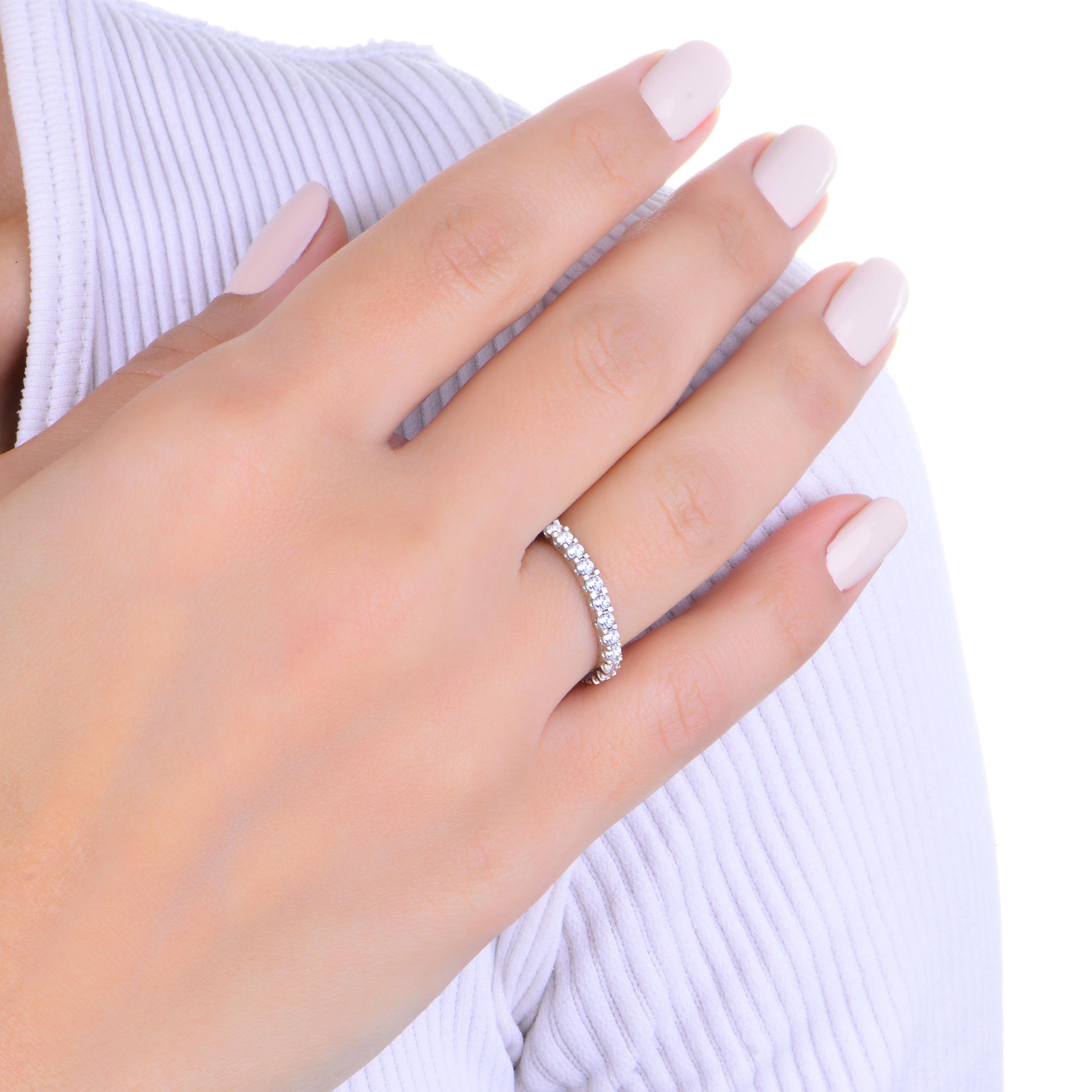 F Renk 1.00 Karat Pırlanta Tamtur Yüzük - IDL Sertifikalı