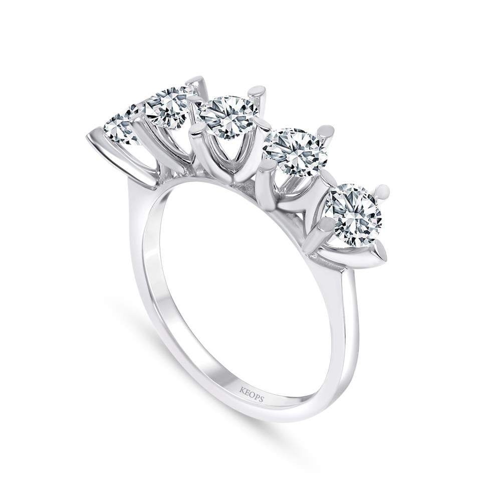 F Renk 1.25 Karat Pırlanta Beştaş Yüzük