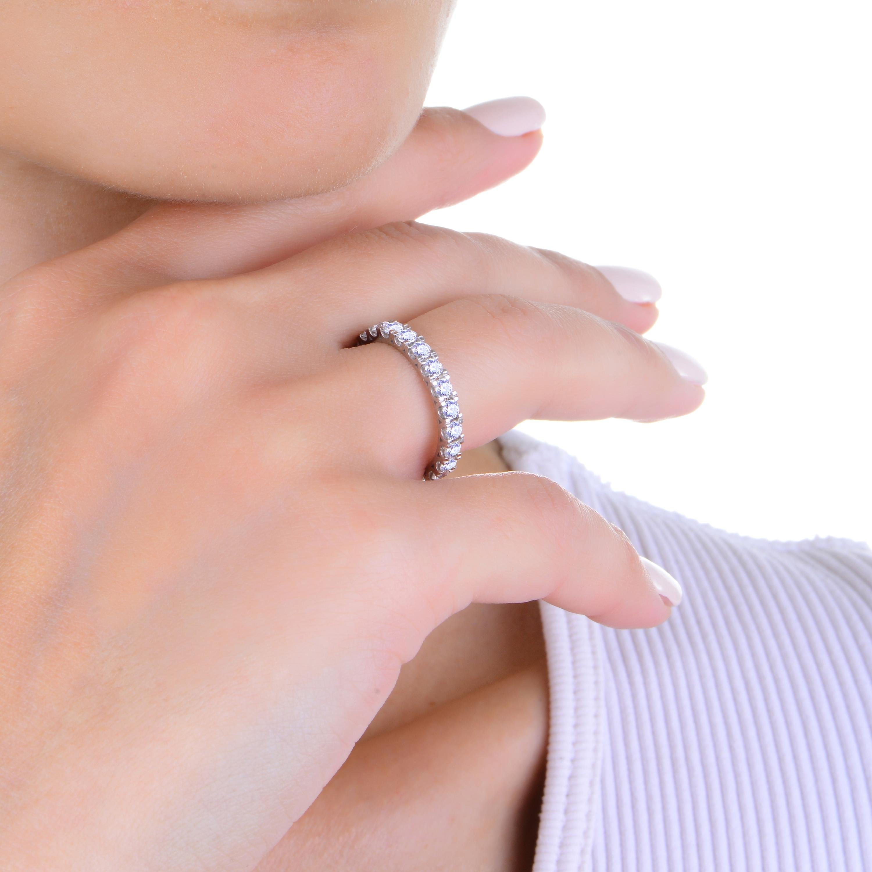 F Renk 1.50 Karat Pırlanta  Tamtur Yüzük- IDL Sertifikalı