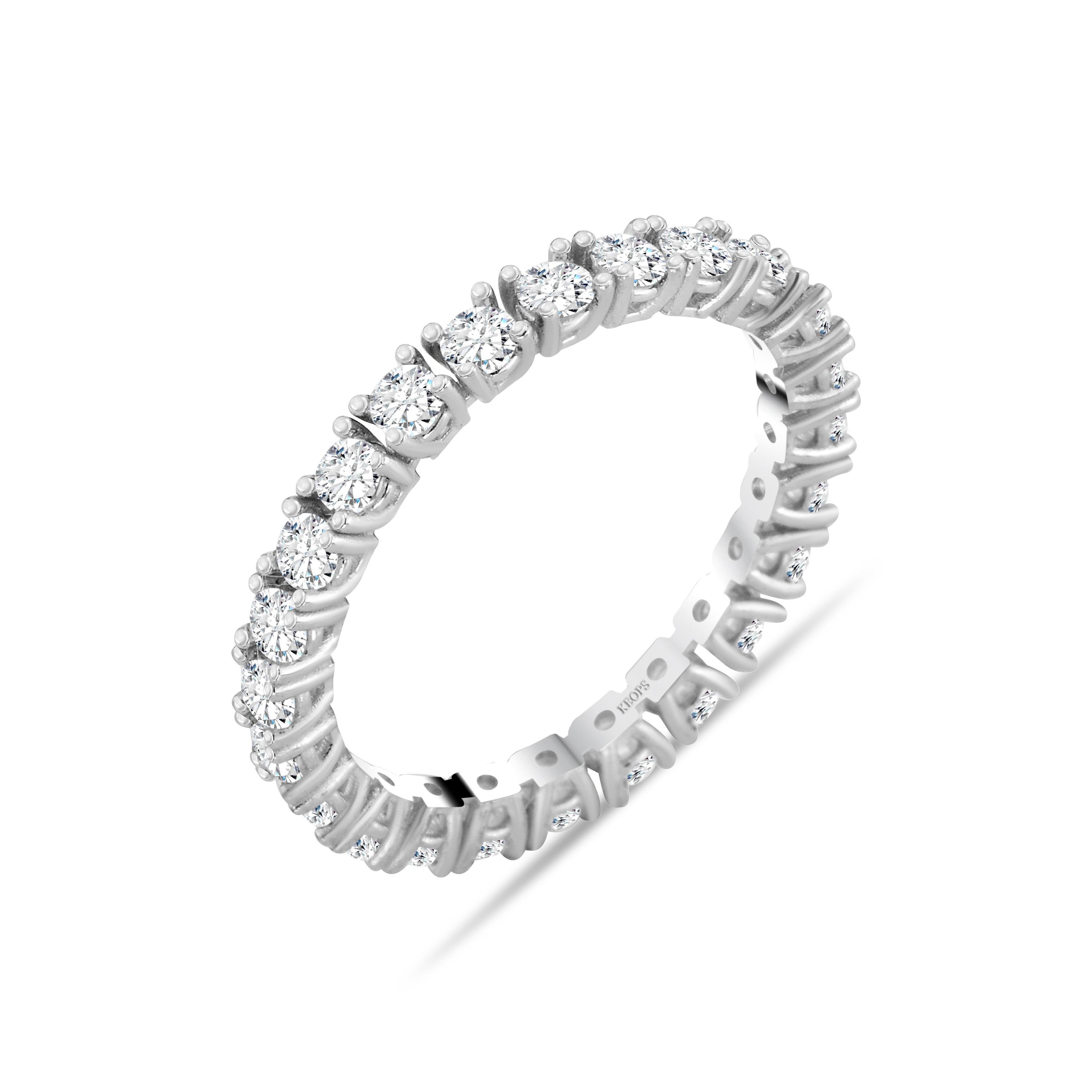 F Renk 1.10 Karat Pırlanta Tamtur Yüzük - IDL Sertifikalı