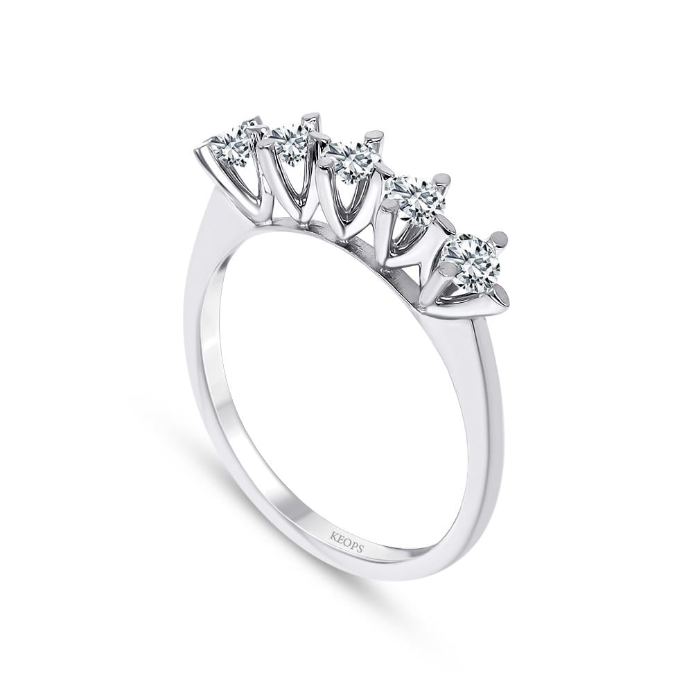 G Renk 0.40 Karat Pırlanta Beştaş Yüzük